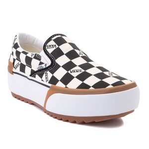 Vans Slip On Stacked Checkerboard Skate Shoe